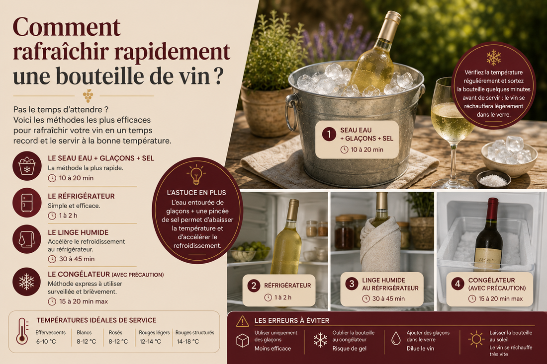Comment rafraîchir rapidement une bouteille de vin ? Nos astuces