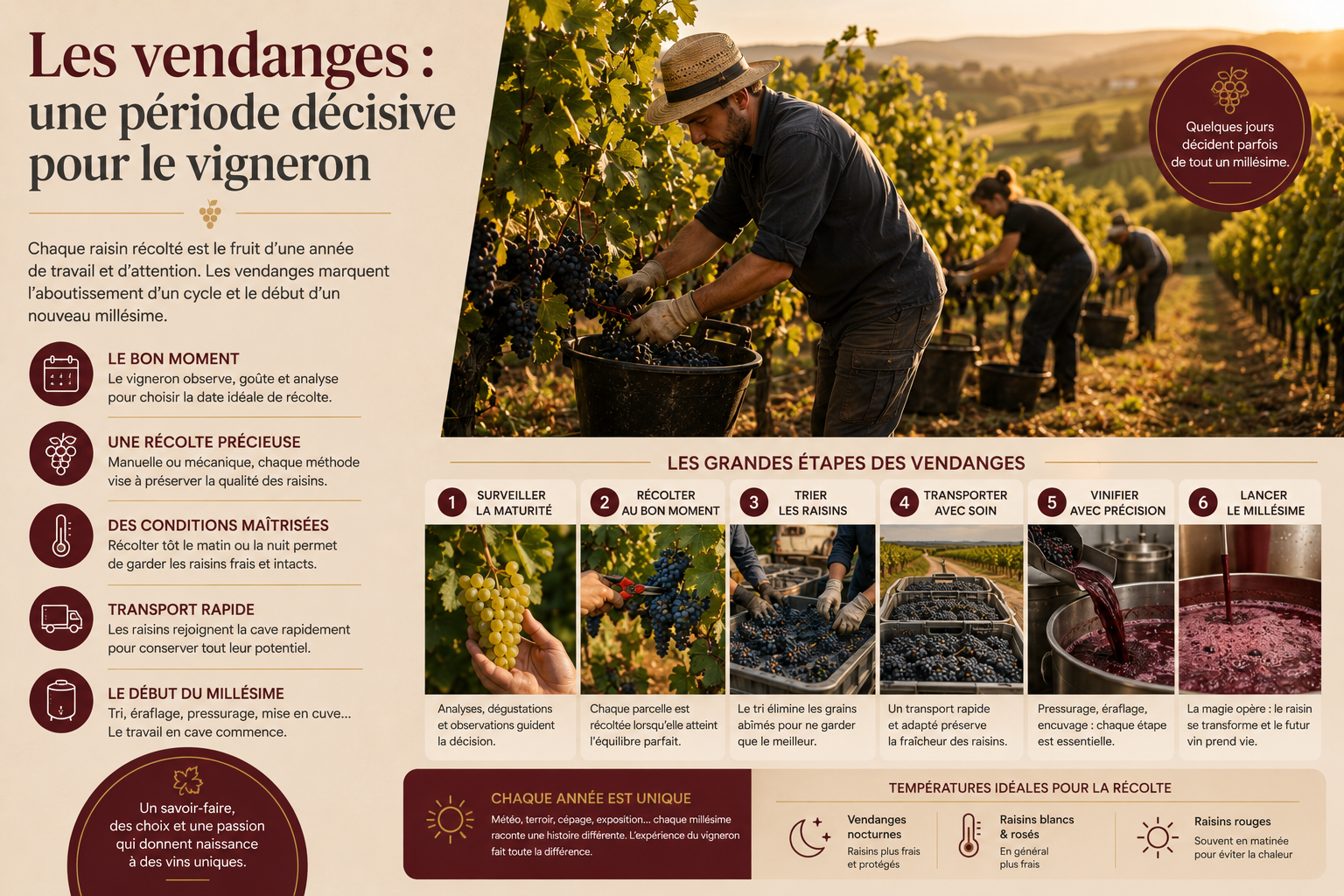Les vendanges : une période décisive pour le vigneron