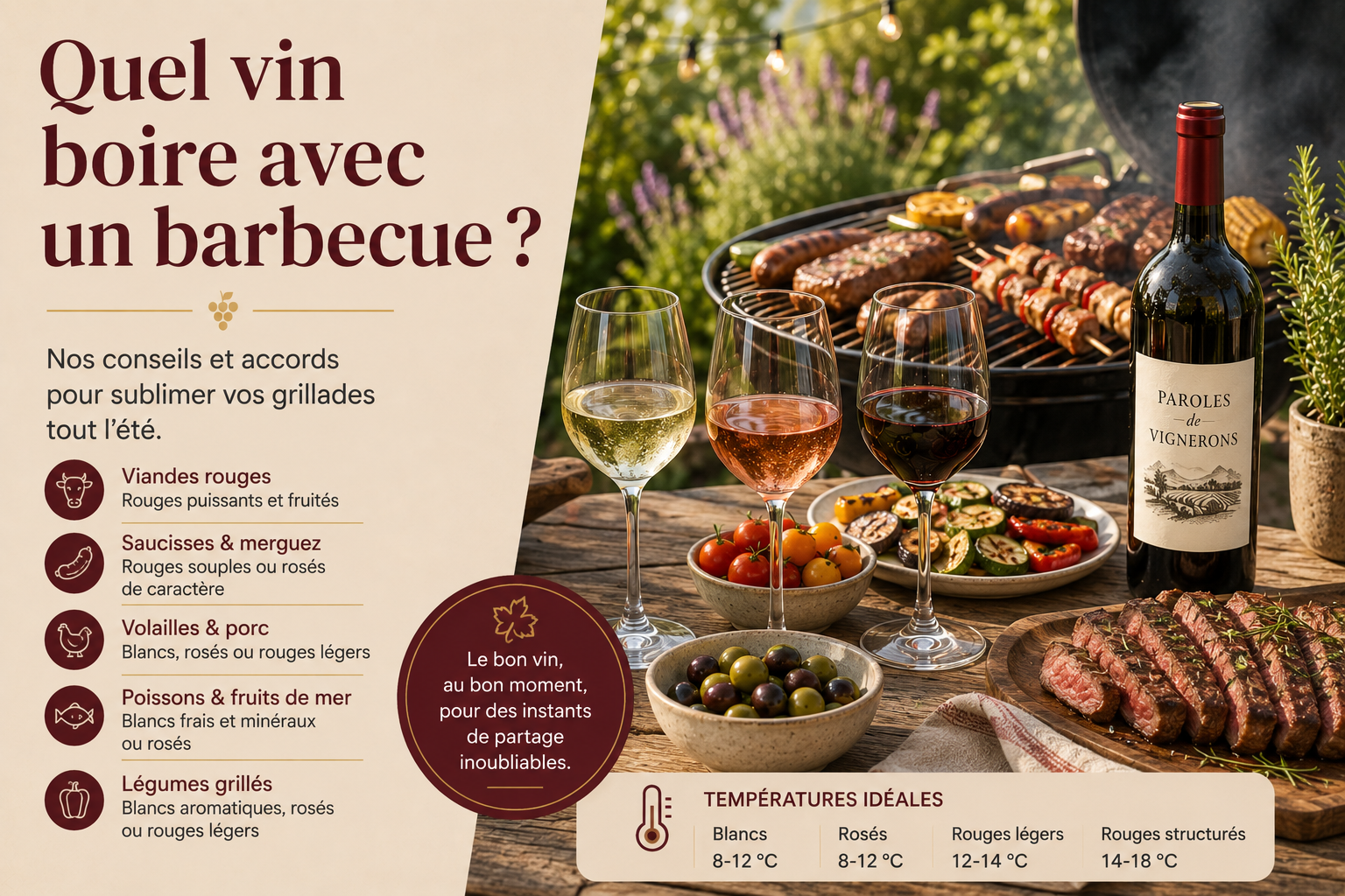 Quel vin boire avec un barbecue ? Nos conseils et accords